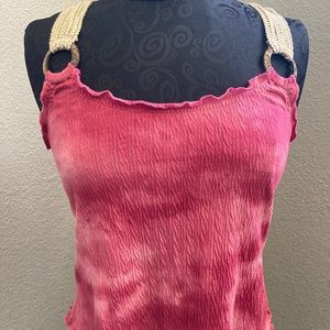 Women's Free People Crepe Material Pink Tank Top